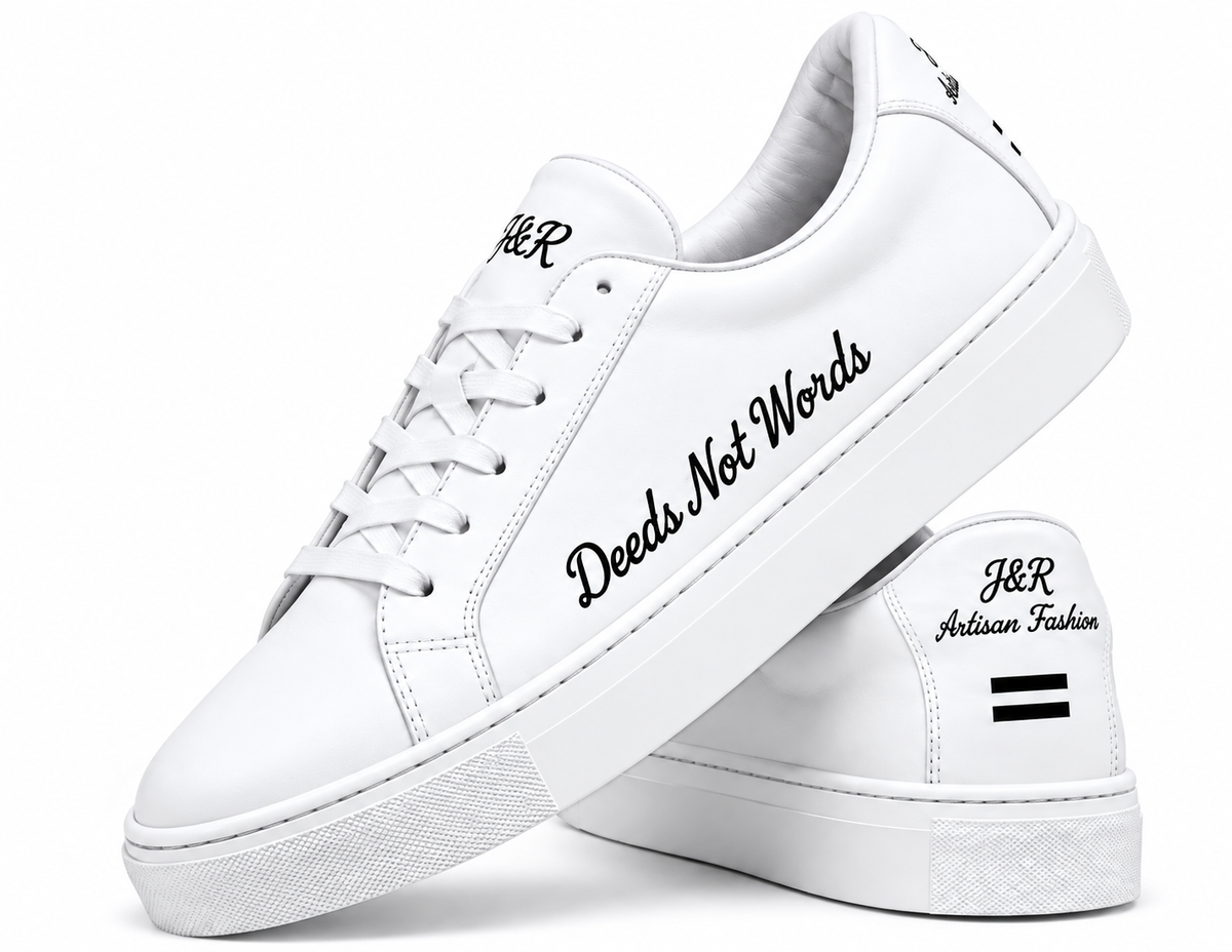 "Deeds Not Words" Men's Sneakers