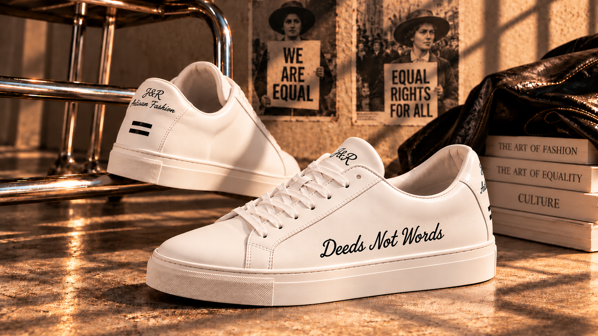 "Deeds Not Words" Men's Sneakers