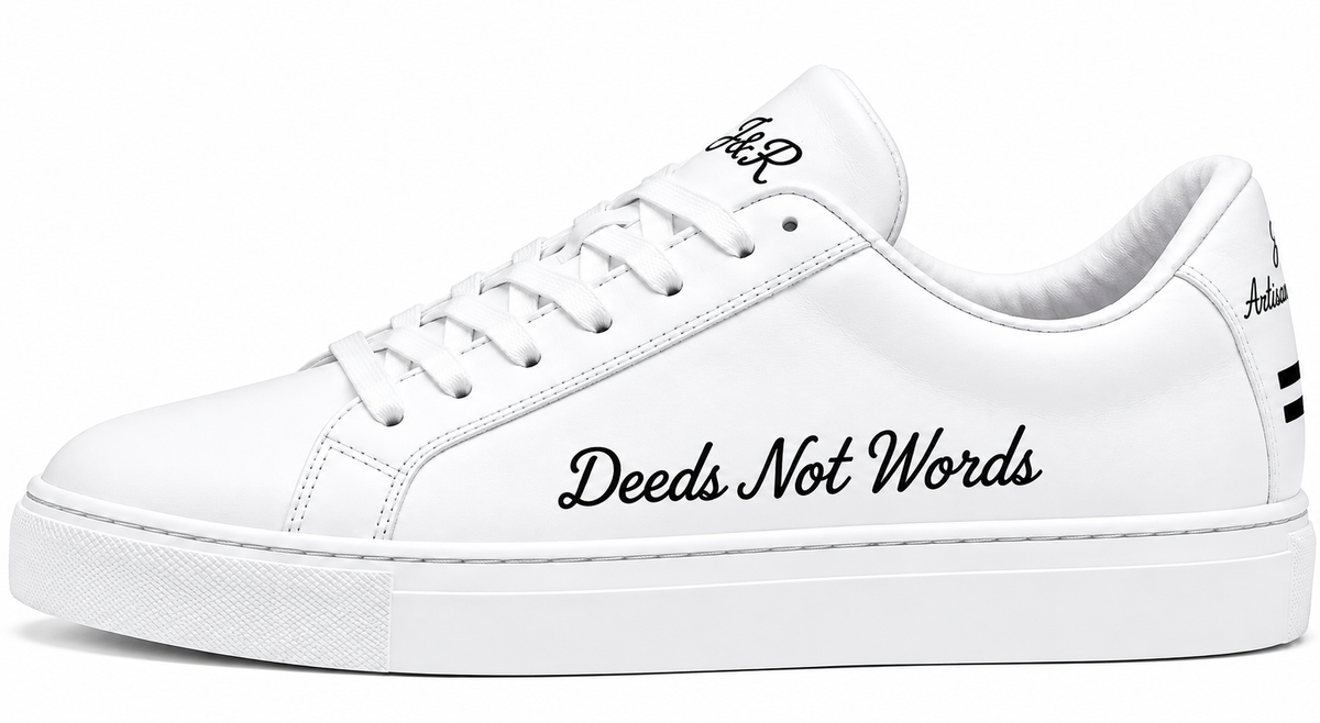 "Deeds Not Words" Men's Sneakers